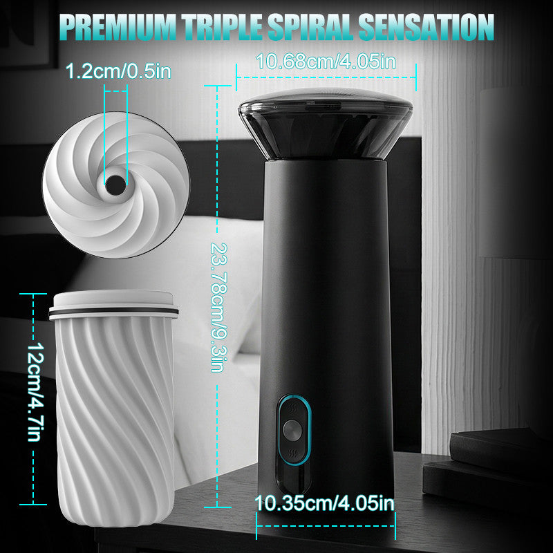 Bliss - 9 Suction Modes & Powerful Vibration 2.8x Wide Sleeve Electric Male Masturbator Cup