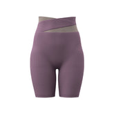 Colorblock Biker Shorts 5-Inch Peach Seamless Fit