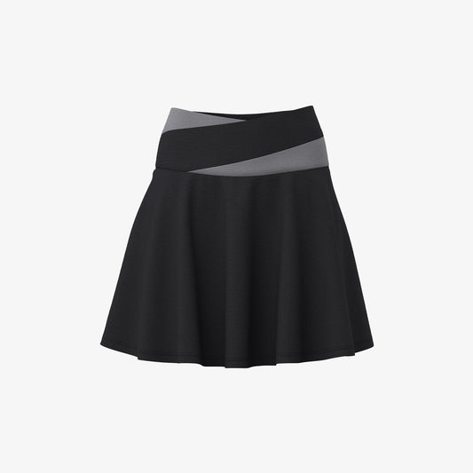 Colorblock Yoga Skirt Peach Stretchy High Waist