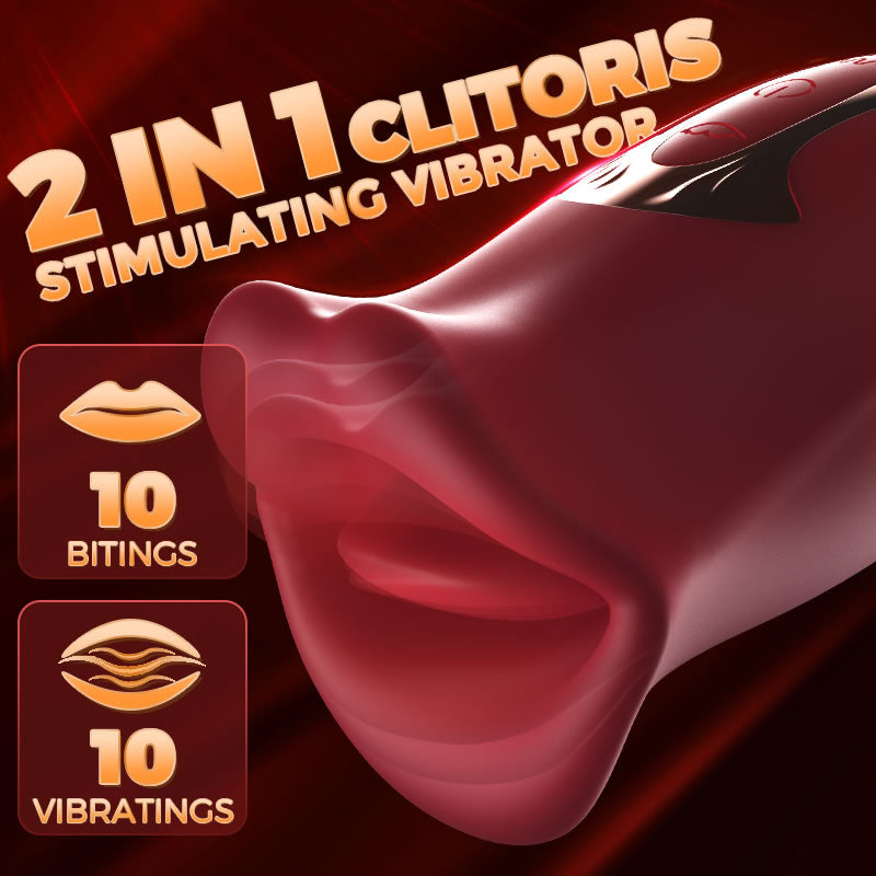 Novelleon Pressb Biting & Vibrating Clitoral Vibrator Nipple Stimulator