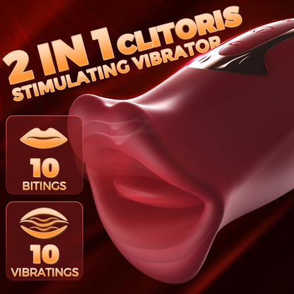Novelleon Pressb Biting & Vibrating Clitoral Vibrator Nipple Stimulator