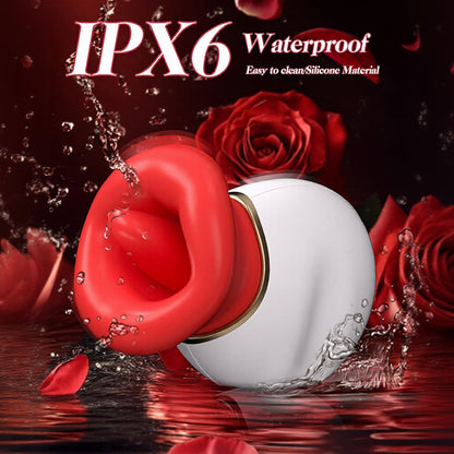 Novelleon - Mouth Tongue 4 In 1 Licking& Biting & Sucking & Vibrating Clitoral Vibrator