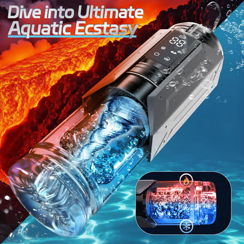 2026 New Model King - 7 Mode Vacuum Thrusting & Sucking & Vibrating Masturbator with LCD Display