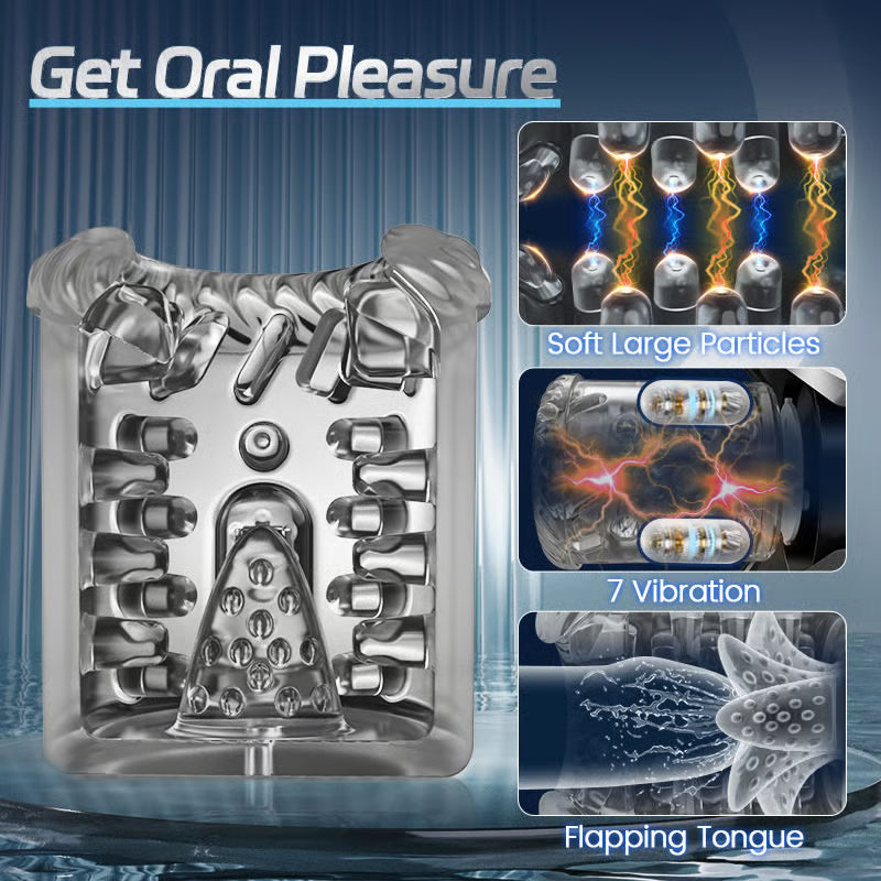 2026 New Model King - 7 Mode Vacuum Thrusting & Sucking & Vibrating Masturbator with LCD Display