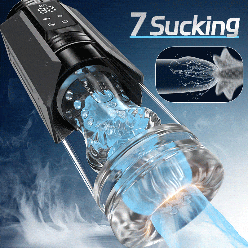 2026 New Model King - 7 Mode Vacuum Thrusting & Sucking & Vibrating Masturbator with LCD Display