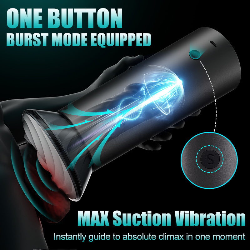 Bliss - 9 Suction Modes & Powerful Vibration 2.8x Wide Sleeve Electric Male Masturbator Cup