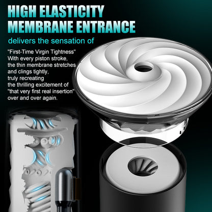 Bliss - 9 Suction Modes & Powerful Vibration 2.8x Wide Sleeve Electric Male Masturbator Cup