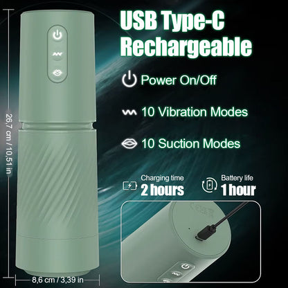 Abyss - 10 Suction & 10 Vibration Vacuum Penis Pump Enlargement Pump Male Masturbator