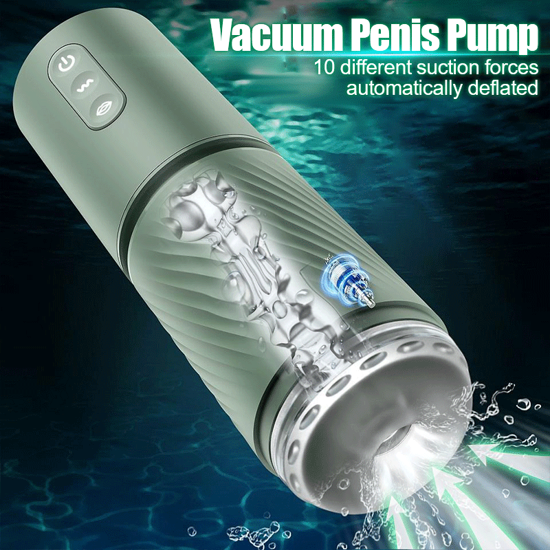 Abyss - 10 Suction & 10 Vibration Vacuum Penis Pump Enlargement Pump Male Masturbator