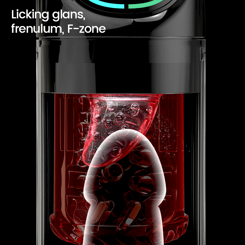 Scarlet - 360° Tongue Licking Lifelike Thick Sleeve with 7 Suctions Modes Blowjob Stroker