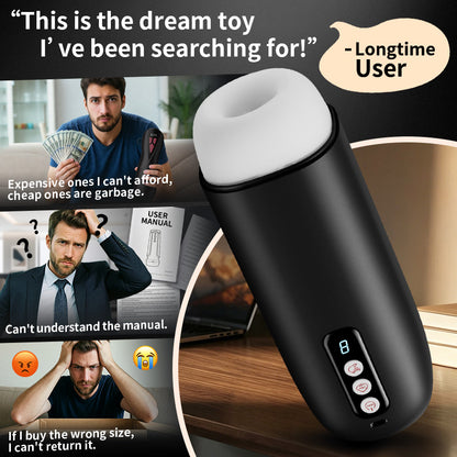 【Relentless-Suction】Sophia – Mighty Suction Best Value Crystal Clear Sizing Automatic Male Masturbator