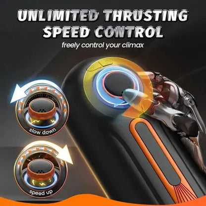 【Free lub】Alien - 6-in-1 Thrusting & Vibrating Blow Job Masturbator Cup with 4 Suction Modes